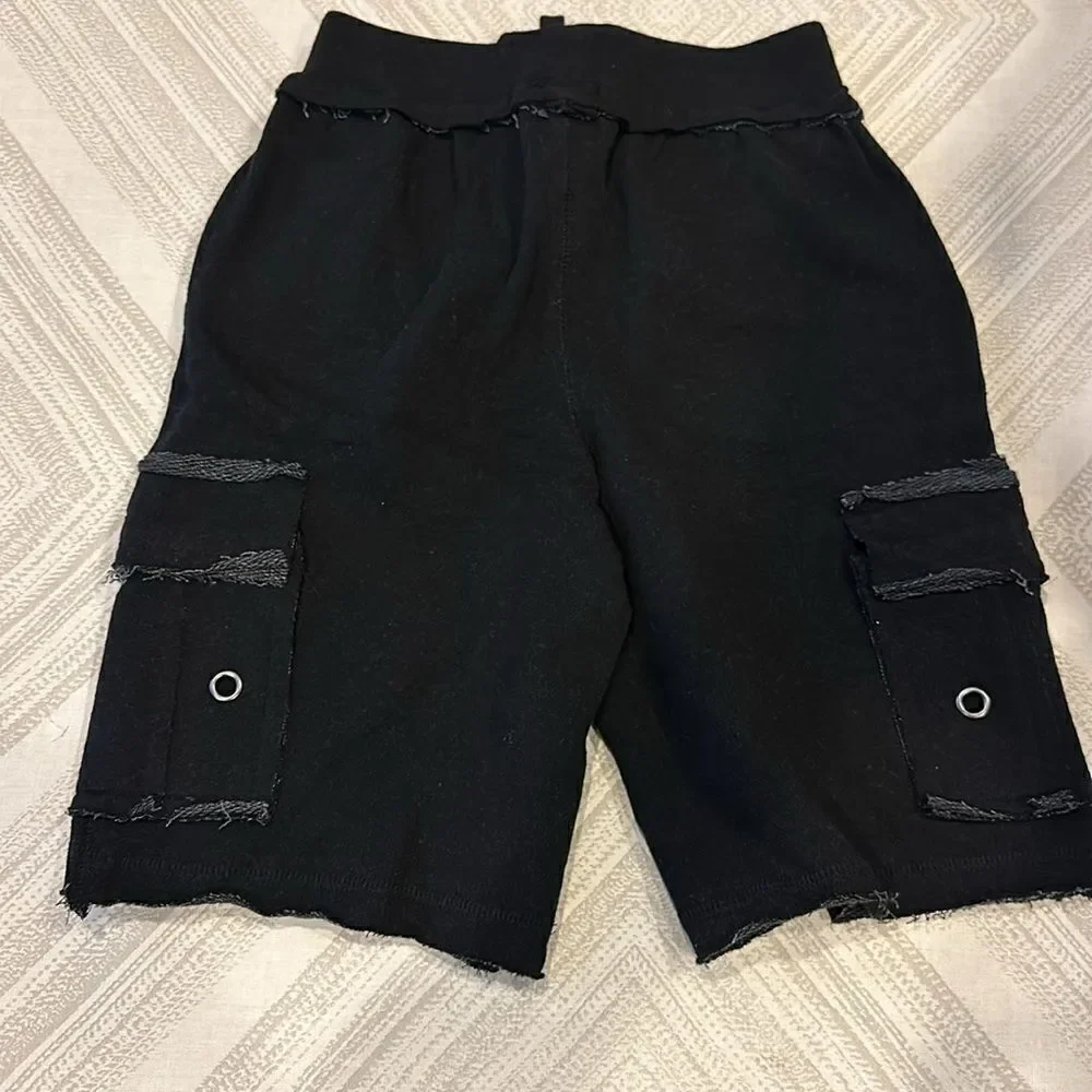 Mish Boys Black Cargo Sweat Shorts